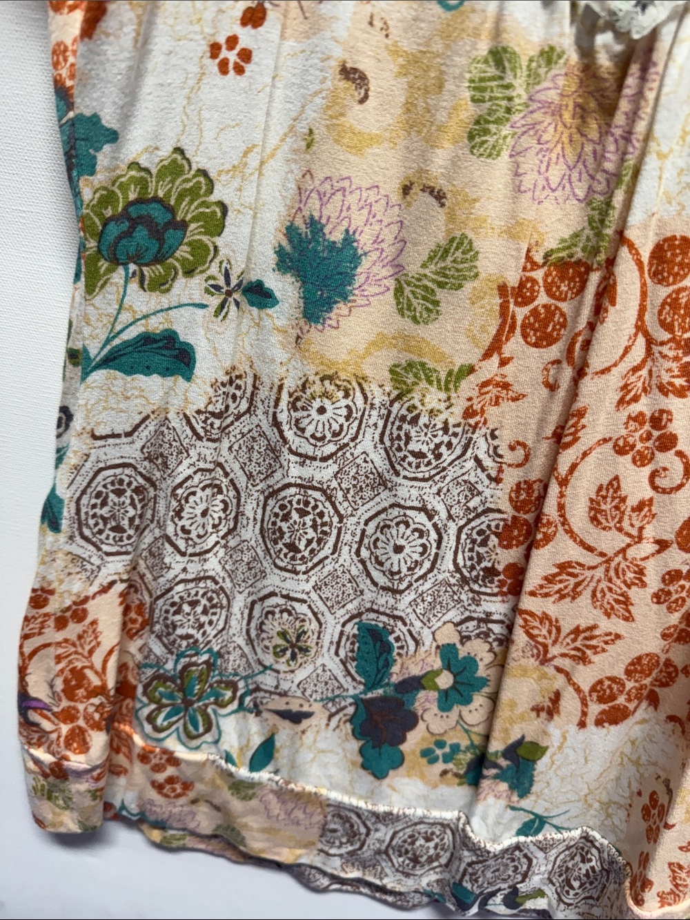 American Rag Multi-Color Floral Patchwork Tank Top - Picture 6 of 8